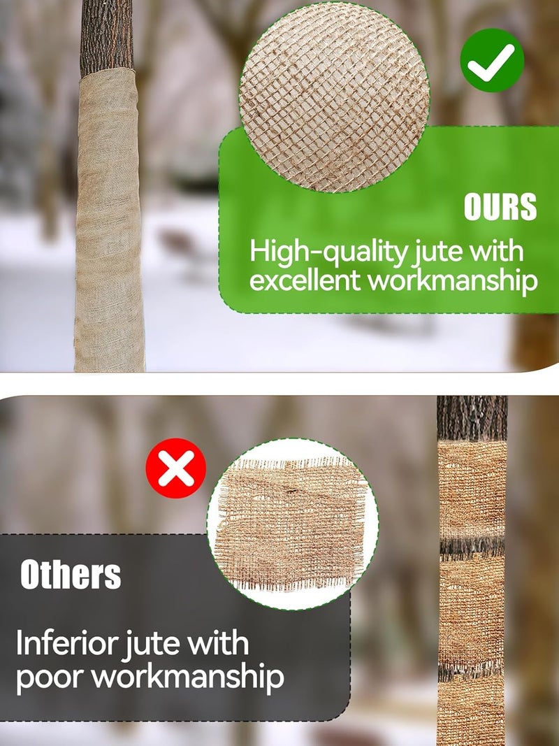 ANPHSIN 15ftx40in Natural Burlap Plant Covers Freeze Protection - Winter Frost Blankets Cloth Fabric Roll for Outdoor Bushes Trees Potted Plants Cold Weather - Image 4